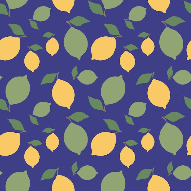 Patrón transparente de vector con limones