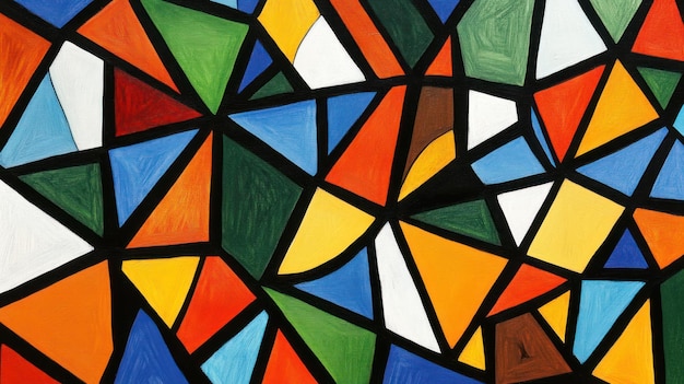 Patrón triangular geométrico abstracto y colorido