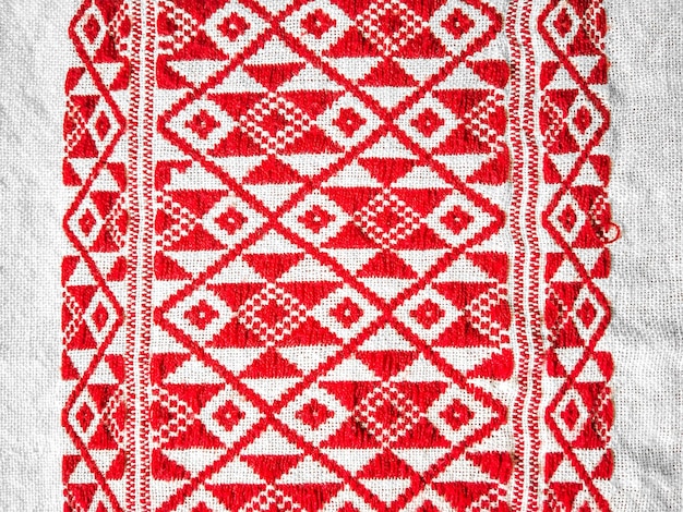 Foto patrón tribal assamese gamusa o gamosa del noreste de la india utilizado para el diseño textil en bihu