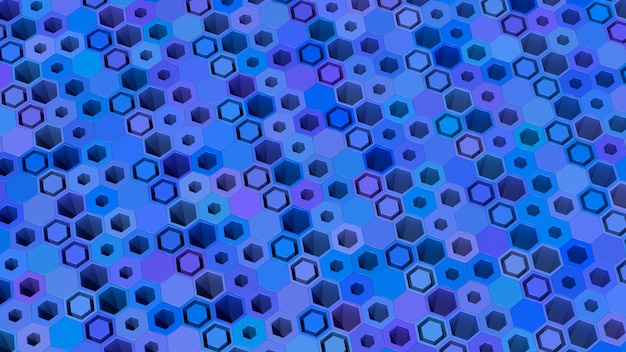 Patrón de tubos azules. Ilustración abstracta, render 3d.
