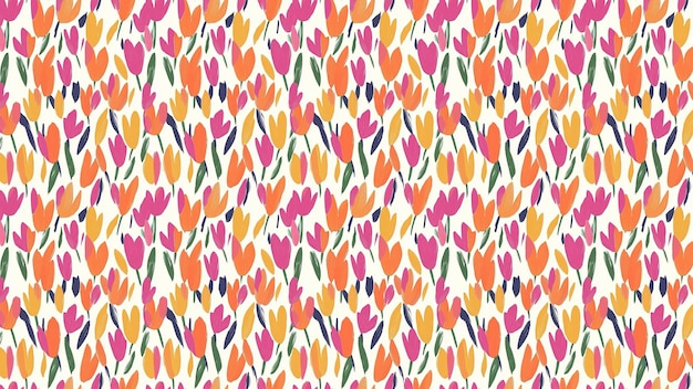 El patrón de los tulipanes en flor