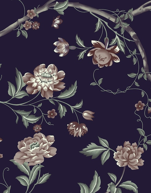 patrón vectorial sin costuras con hojas tropicales ramas de palma impresión botánica patrón sin costuras moderno plantilla de moda para diseño o invitaciones de boda