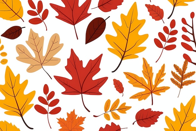 patrón vectorial hojas de otoño hojas de arce secas hojas de aro hojas de Otoño