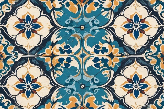 Patrón vintage sin costuras con azulejos Azulejos efecto patchwork para un toque de decoración portuguesa y española