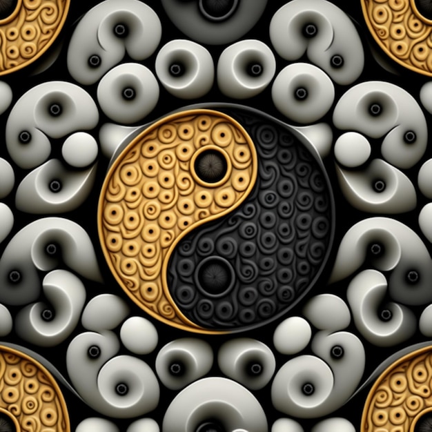 Foto patrón de yin yang