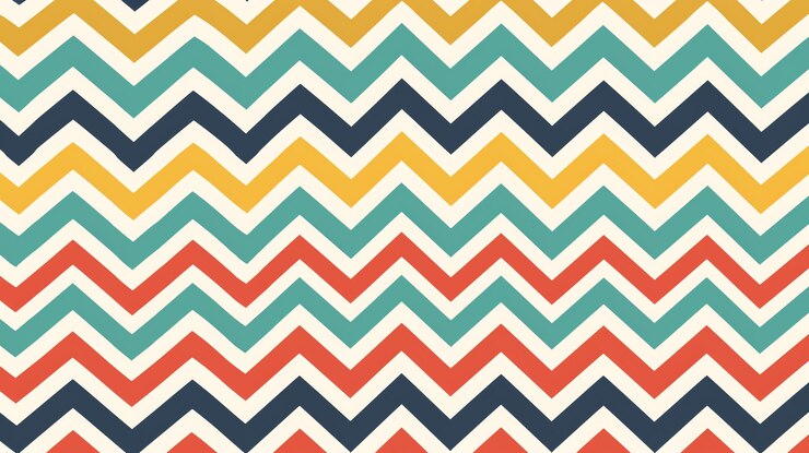 Foto el patrón de zigzag de colores