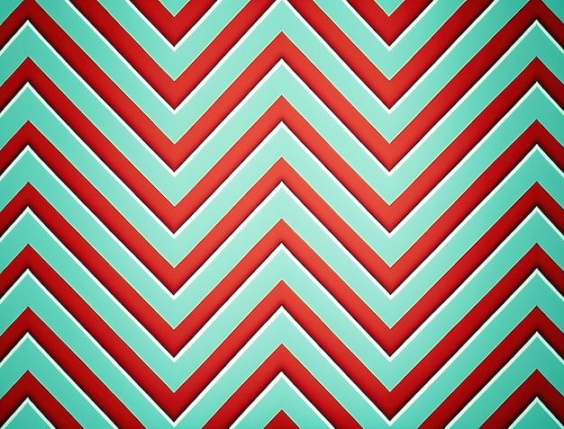 Un patrón en zigzag que es verde y rojo.