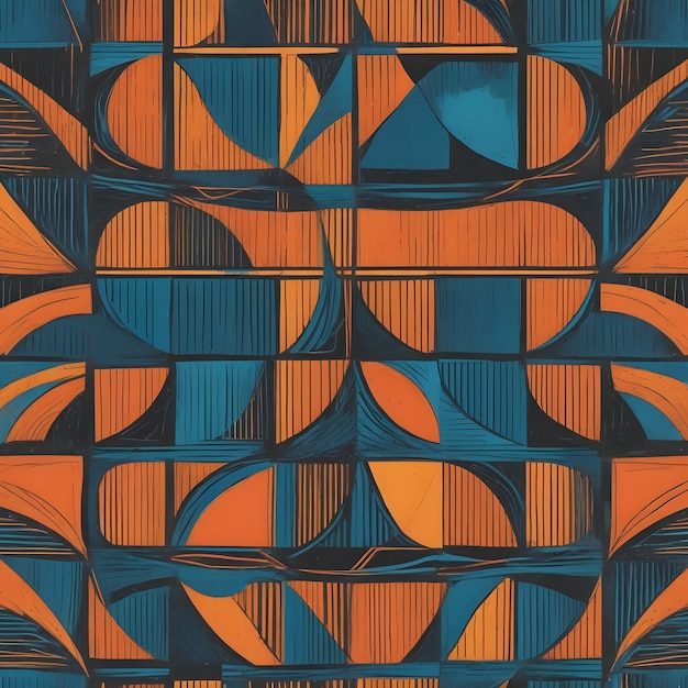 Foto patrones abstractos de fusión geométrica dinámica en tonos vibrantes