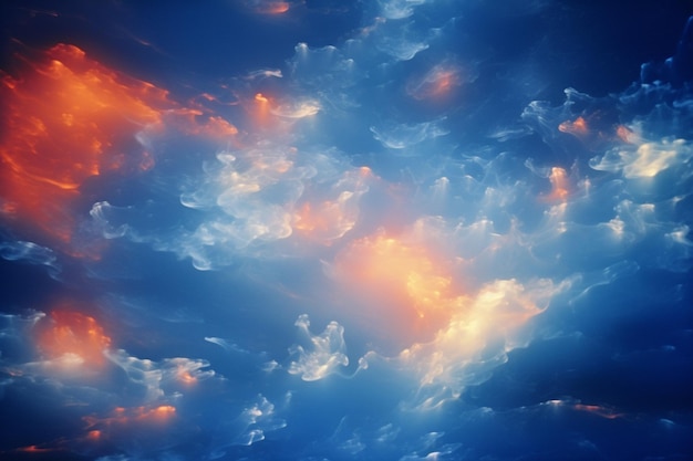 Foto patrones abstractos de nubes noctilucentes nubes raras de gran altitud que brillan en el cielo nocturno crean
