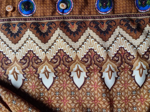 Foto los patrones en el batik tradicional que presentan visual y filosófico