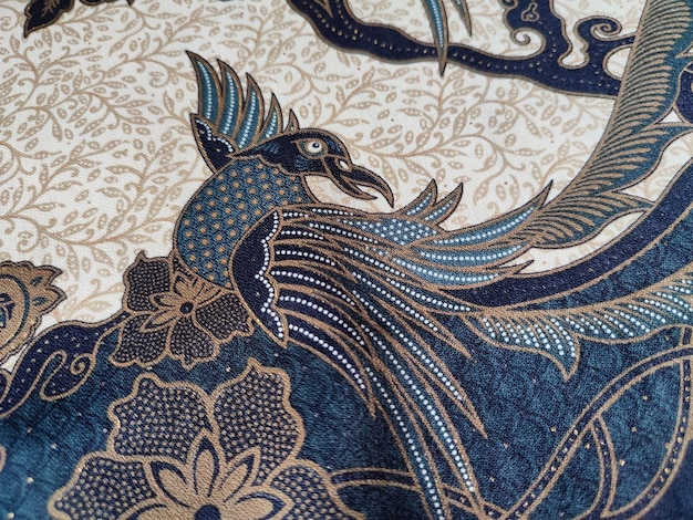 Foto los patrones en el batik tradicional son visuales y filosóficos.