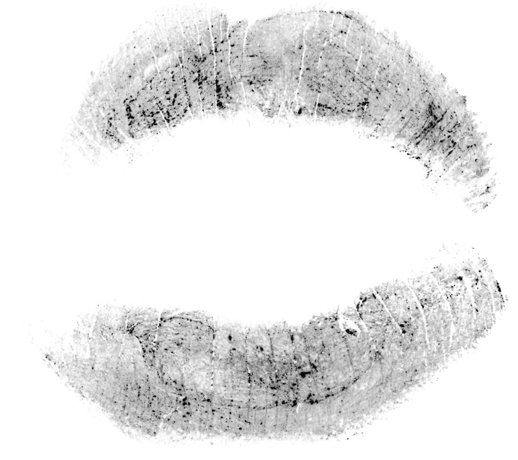 Foto los patrones de besos manchados