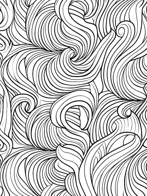 Patrones bohemios atentos Página para colorear en blanco y negro