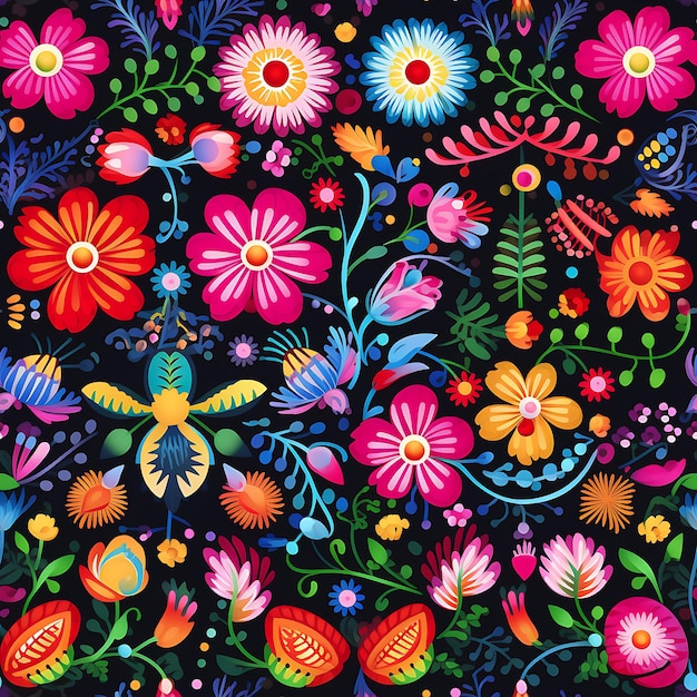 Patrones de bordado mexicano Un caleidoscopio de delicias coloridas