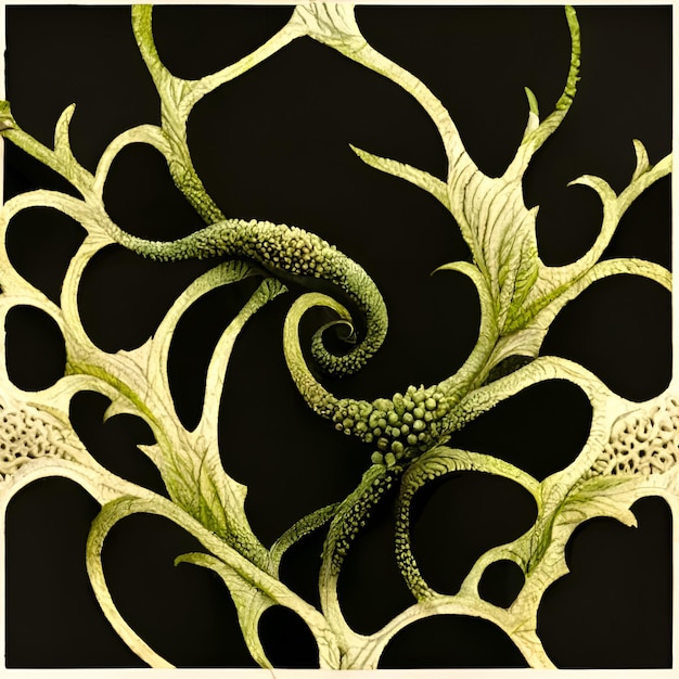 Patrones botánicos de tentáculos sin costura Decorativos