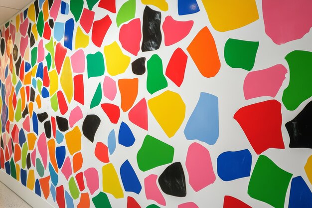 Patrones brillantes y animados en colores vibrantes con formas abstractas