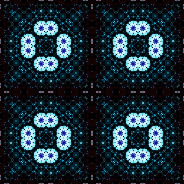 Foto los patrones de caleidoscopio sin costuras la textura es abstracta