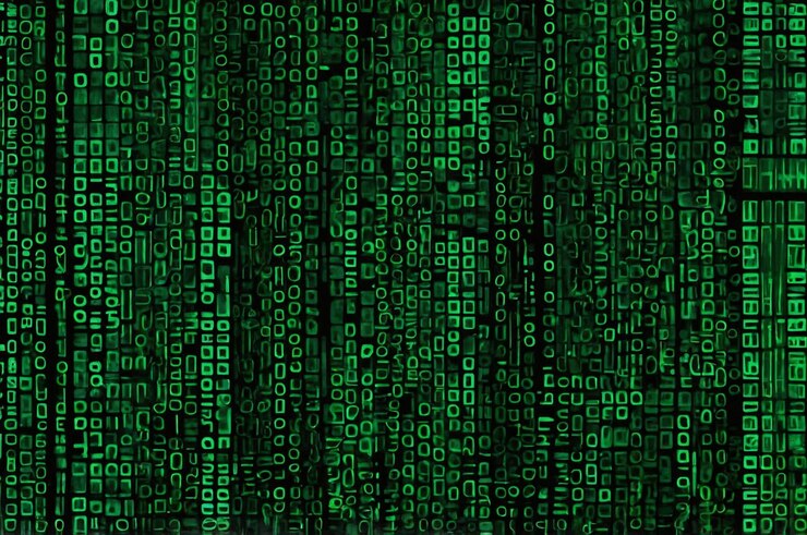 Foto patrones de código verde inspirados en el estilo clásico de la matriz