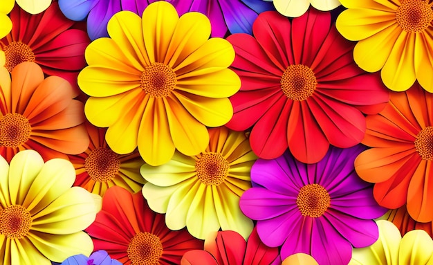 Foto patrones sin costuras donde las flores bailan en armonía