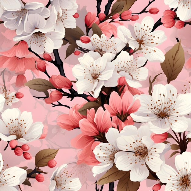 Los patrones sin costuras de las flores de cerezo