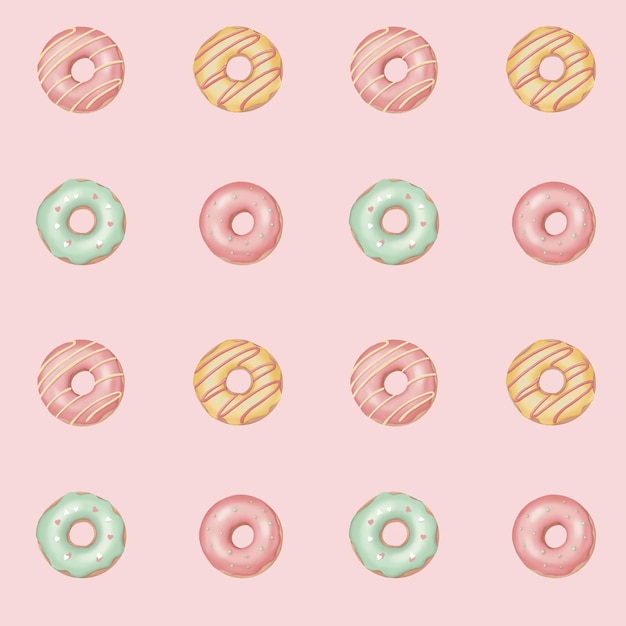 Patrones sin fisuras con donas