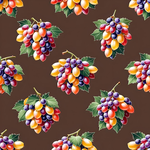 Patrones sin fisuras de uvas