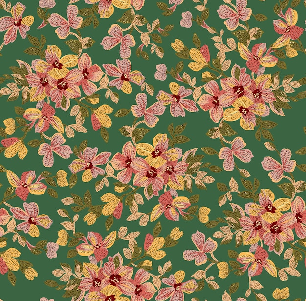 patrones de flores impresión digital todas las flores para textiles