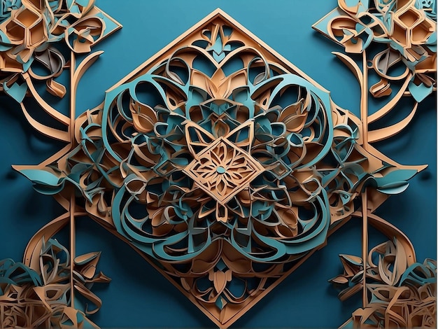Los patrones geométricos de elegancia islámica en 3D