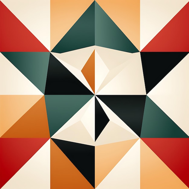 Patrones geométricos minimalistas y simples inspirados en principios matemáticos antiguos y primitivos.