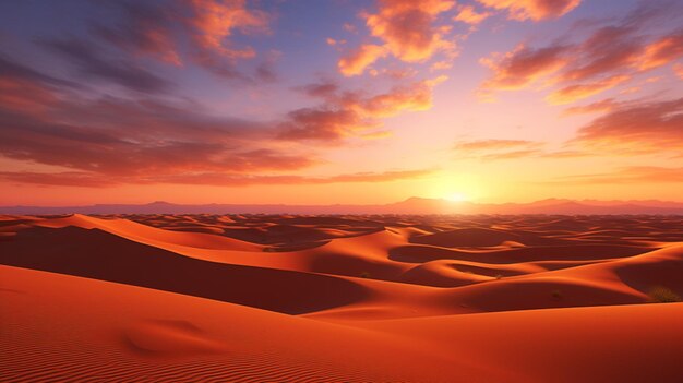 Foto patrones inspirados en las puestas y amaneceres del desierto