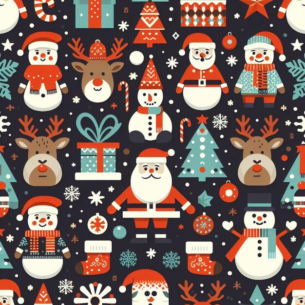 Foto patrones de navidad diseño nuevo de patrones de navidad diseño de patrones sin costuras de navidad