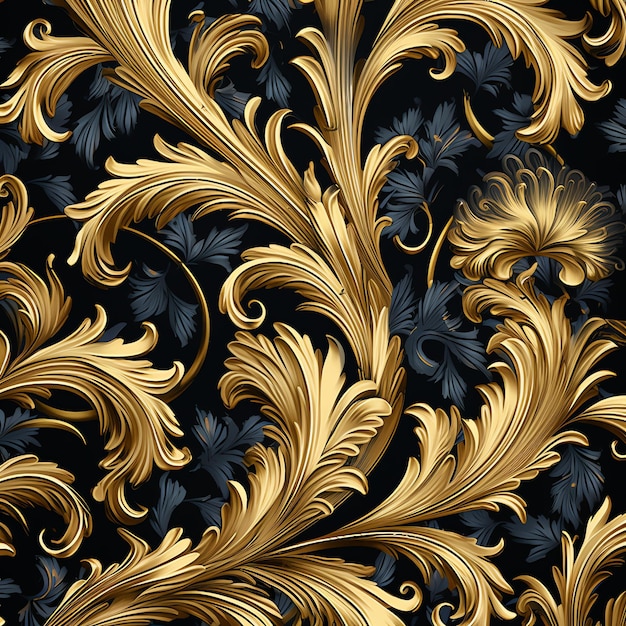 Patrones ornamentales dorados diseño de fondo de patrones sin fisuras