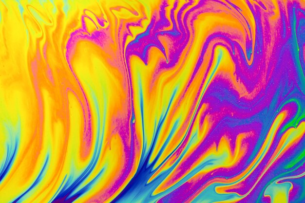 Foto patrones psicodélicos multicolores de fondo fotografía macro de burbujas de jabón