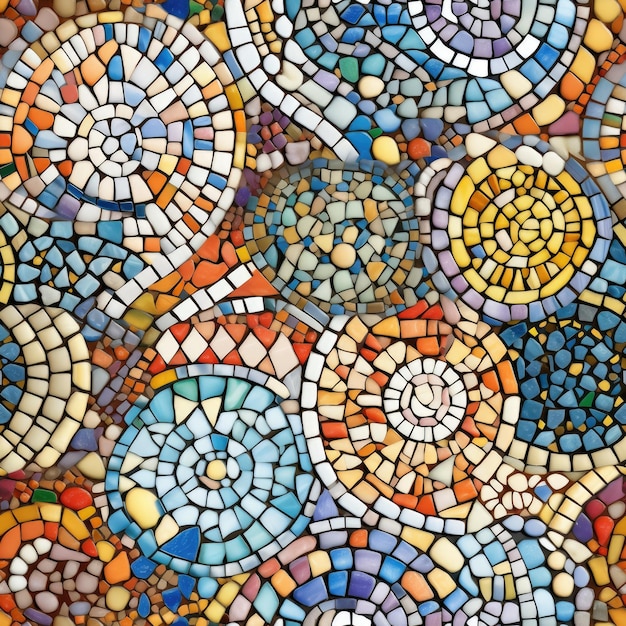 Foto patrones que incorporan elementos del arte del mosaico.