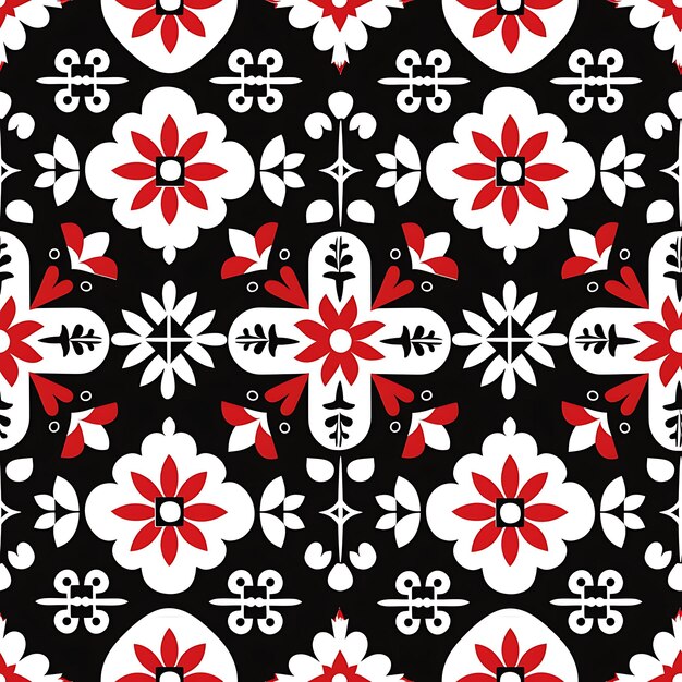 Foto patrones suizos con cowbells edelweiss y cruces con clea azulejos sin costura tinta de diseño de arte nacional