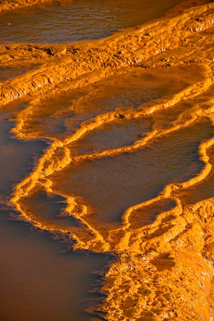 Patrones de sulfato de hierro en las aguas de Rio Tinto