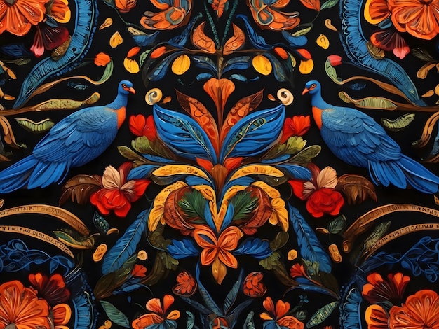 Patrones textiles intrincados y vibrantes inspirados en los motivos tradicionales africanos