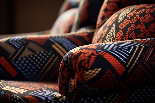 Los patrones tradicionales de las telas africanas se muestran como Generative ai