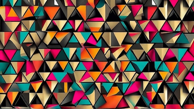 Patrones Triangulares Vibrantes Fondo Geométrico Abstracto