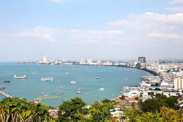 Pattaya-Stadtvogelperspektive, Thailand.