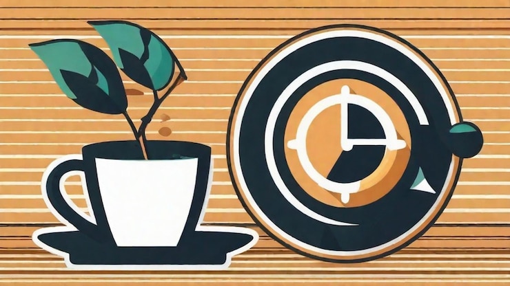 Foto pausa para el té relajante en el trabajo