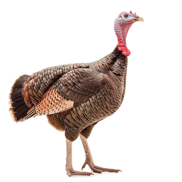 pavo de acción de gracias sobre fondo blanco