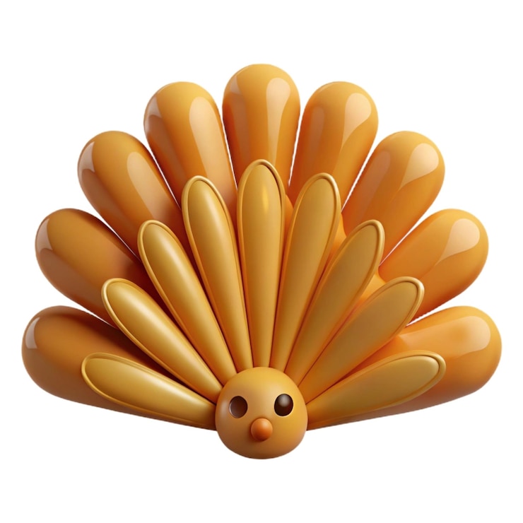 Foto un pavo amarillo con la palabra pavo en él