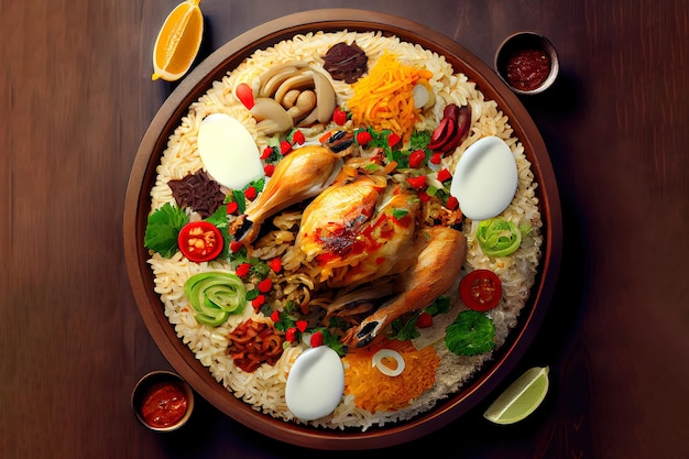 Pavo Biryani comida Generativa Ai