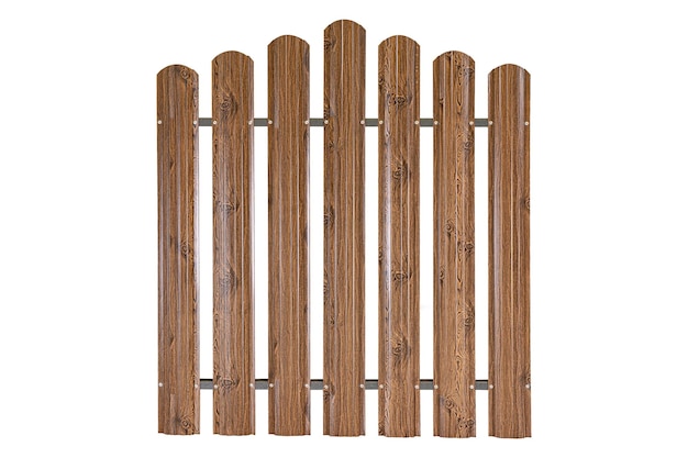 Una paz de madera marrón Valla simple hecha de metal Piezas de valla de acero inoxidable Diseño industrial de material galvanizado