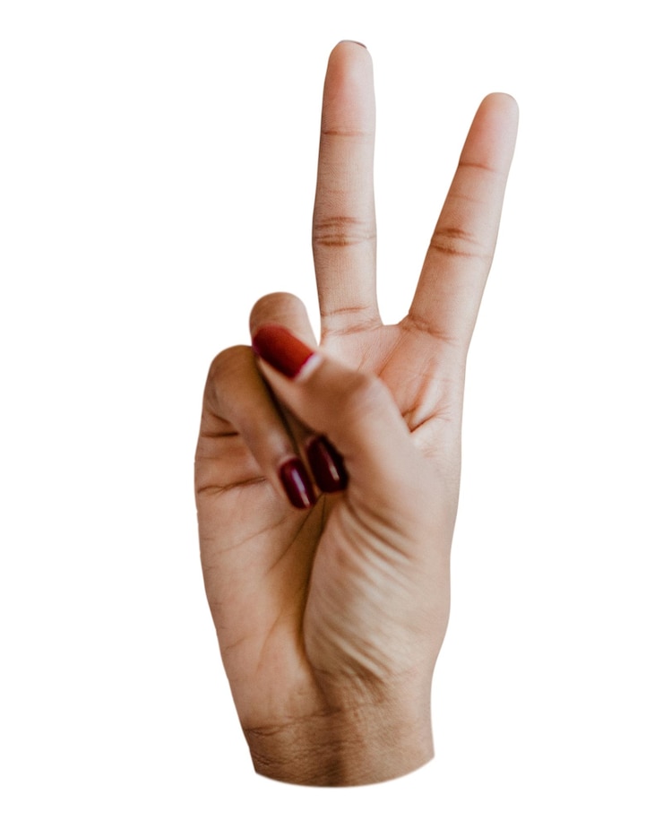 Foto paz png sinal de mão fundo transparente