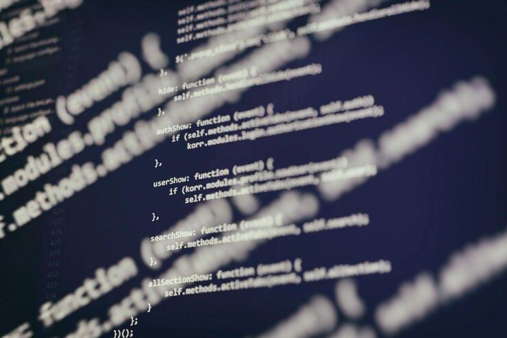 Foto pc de escritorio monitor foto javascript funciones variables objetos gerentes de proyecto trabajan nueva idea futuro proceso de creación de tecnología
