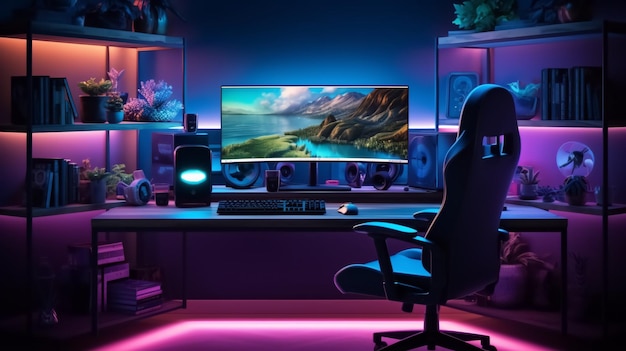 Foto pc-schreibtisch-setup