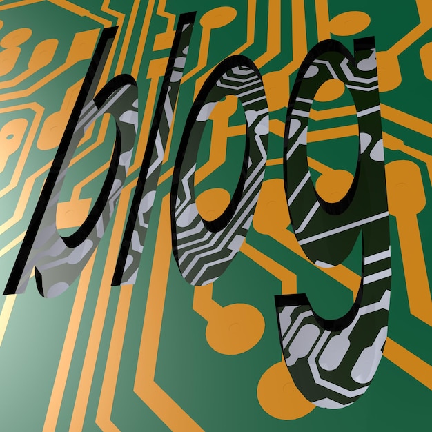 PCB y palabra de blog