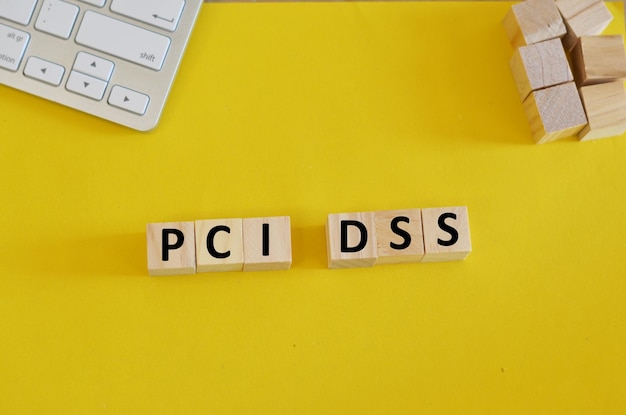 Foto pci dss für das datensicherheitsstandardkonzept der zahlungskartenindustrie